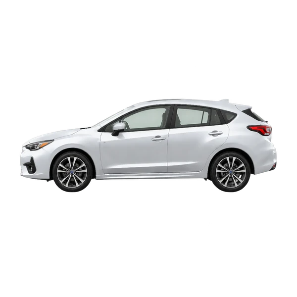 2027 Subaru Impreza in Silber, Ansicht: Seite (nach links gerichtet)