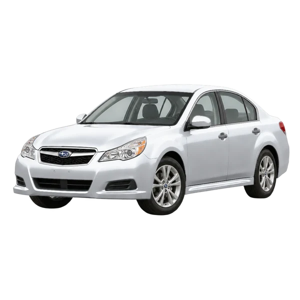 シルバーの2011 Subaru Legacy(フロントスリークォーター(左向き)ビュー)