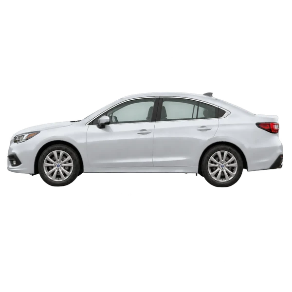 シルバーの2021 Subaru Legacy（側面（左向き）ビュー）