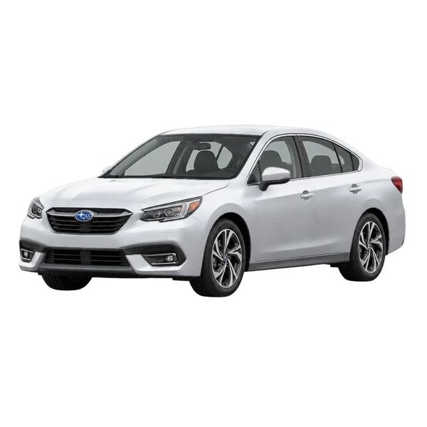 Subaru Legacy 2024 argent, vue trois-quarts avant (orienté vers la gauche)