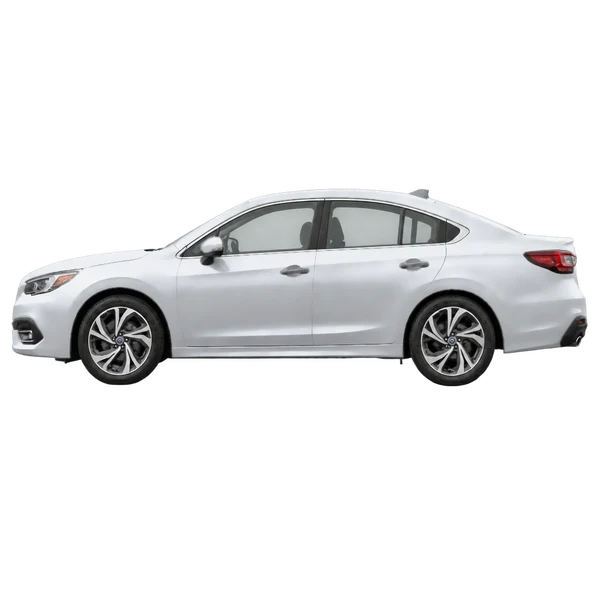 Subaru Legacy 2024 prata, vista lateral (voltada para a esquerda)