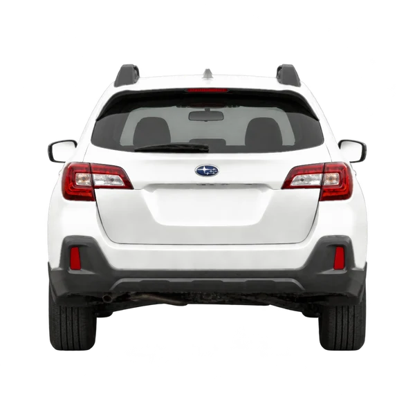 ホワイトの2018 Subaru Outback(リアビュー)