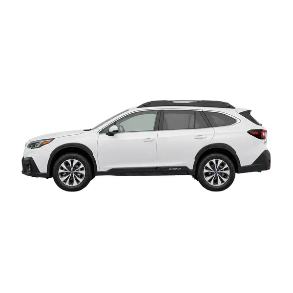 Subaru Outback 2025 blanc, vue côté (vers la gauche)