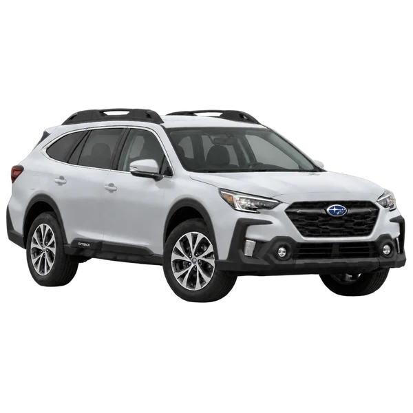 Subaru Outback 2026 argent, vue trois-quarts avant (orienté vers la droite)