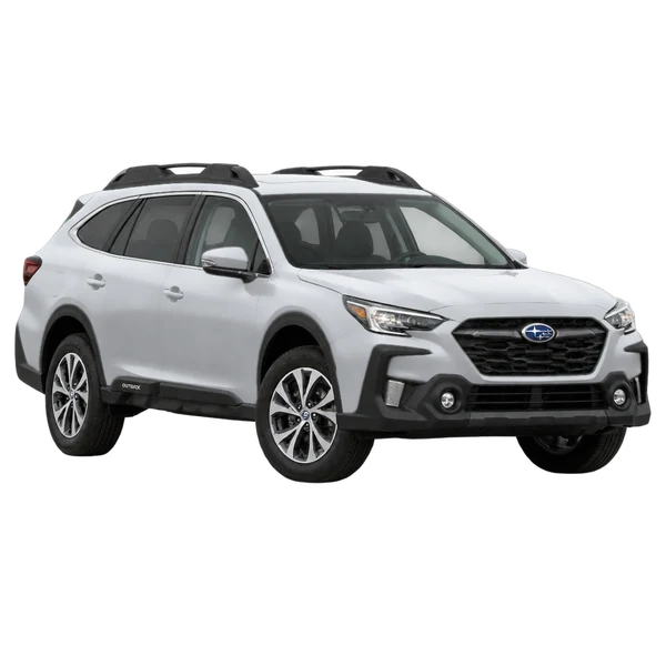Subaru Outback 2027 argent, vue trois-quarts avant (orienté vers la gauche)