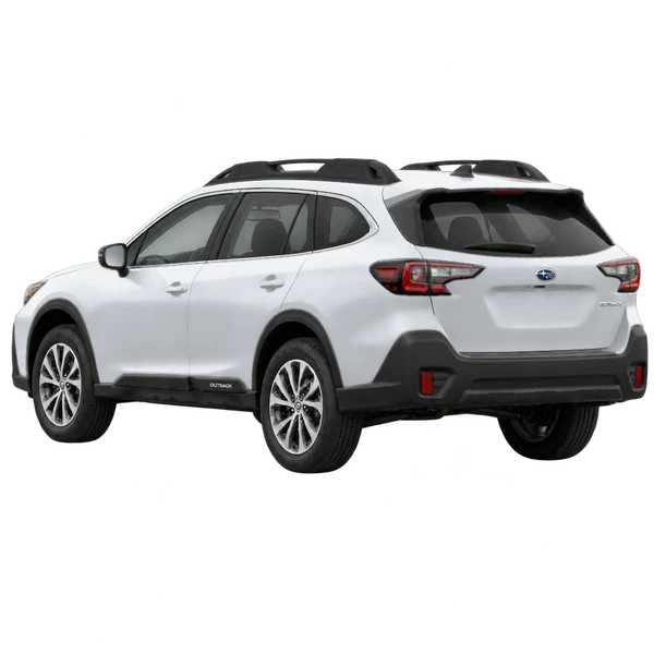 Subaru Outback 2027 argent, vue trois-quarts arrière (orienté vers la gauche)
