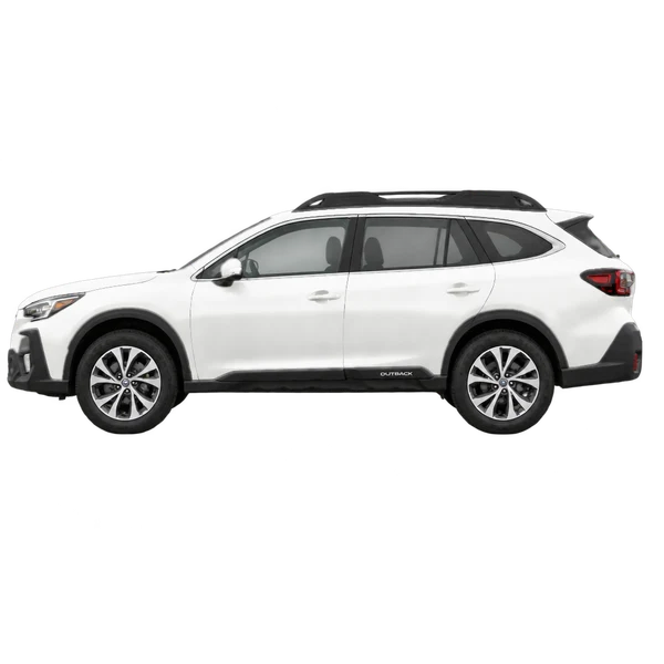 Subaru Outback 2027 blanc, vue côté (vers la gauche)