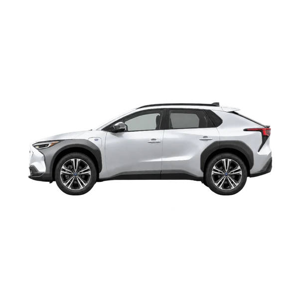 Subaru Solterra 2027 argent, vue côté (vers la gauche)