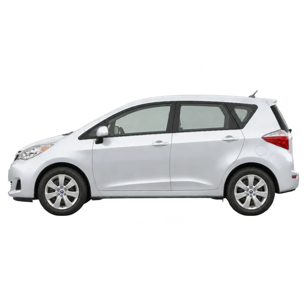 Subaru Trezia 2013 prata, vista lateral (voltada para a esquerda)