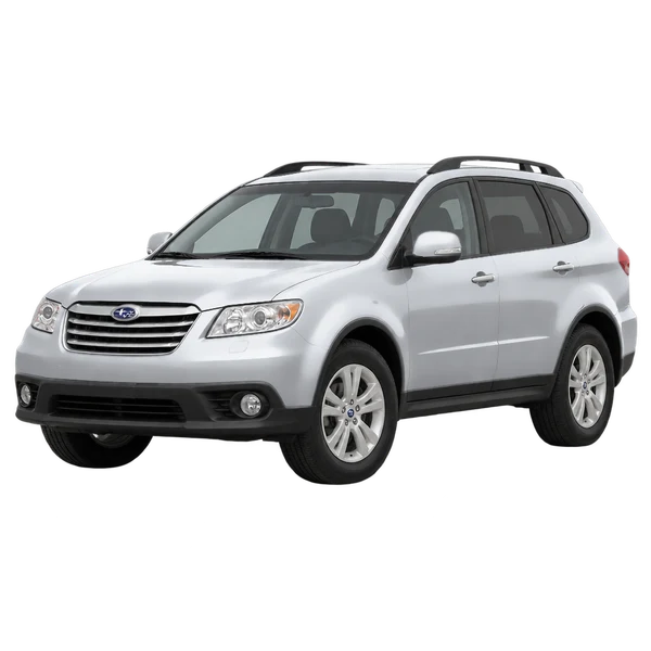2007 SUBARU TRIBECA — Front three-quarter (facing left), silver