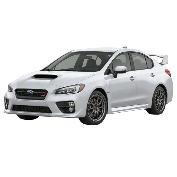Subaru WRX STI 2015 argent, vue trois-quarts avant (orienté vers la gauche)