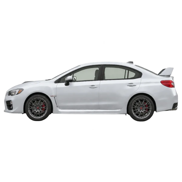 Subaru WRX STI 2015 argent, vue côté (vers la gauche)