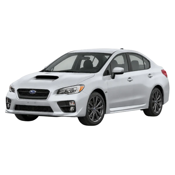 シルバーの2015 Subaru WRX（フロントスリークォーター(左向き)ビュー）