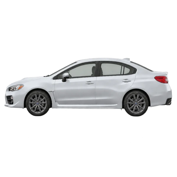 シルバーの2015 Subaru WRX（側面（左向き）ビュー）