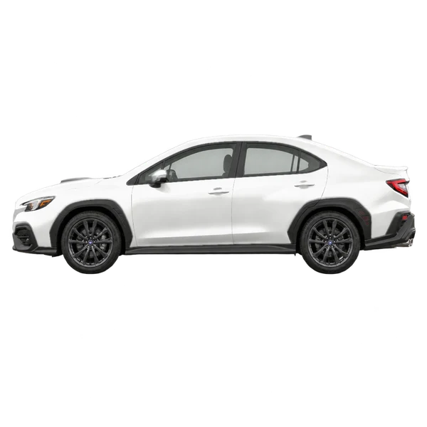 ホワイトの2022 Subaru WRX（側面（左向き）ビュー）
