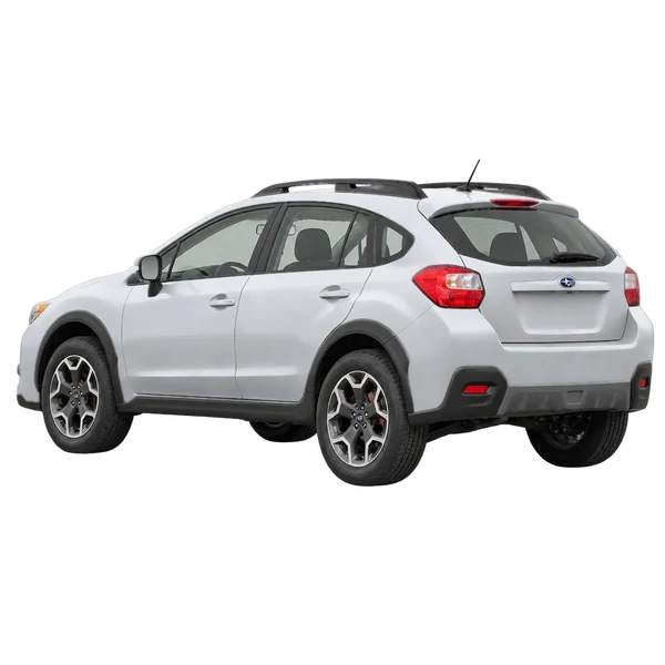 シルバーの2017 Subaru XV（リア斜め（左向き）ビュー）