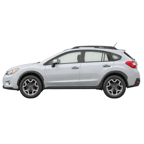 シルバーの2017 Subaru XV（側面（左向き）ビュー）