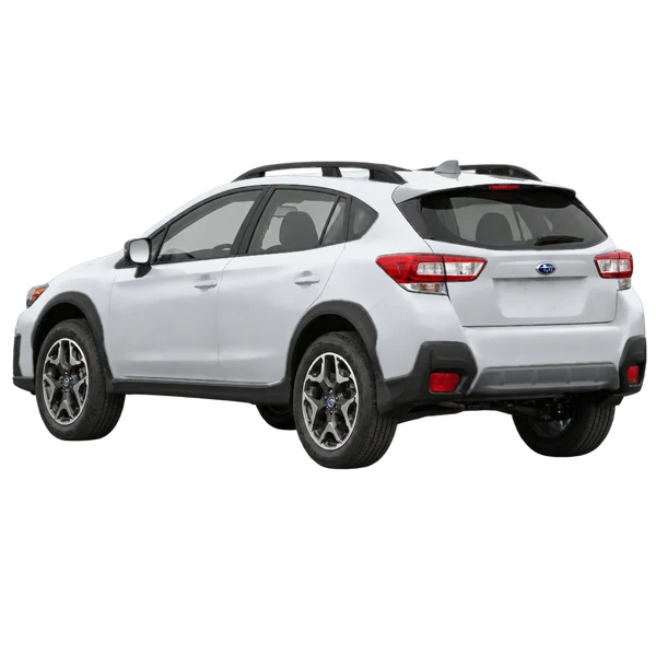 2018 Subaru XV in Silber, Ansicht: Dreiviertelansicht von hinten (nach links gerichtet)