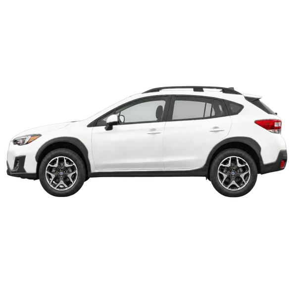 Subaru XV 2022 باللون أبيض، منظر جانبي (متجه إلى اليسار)