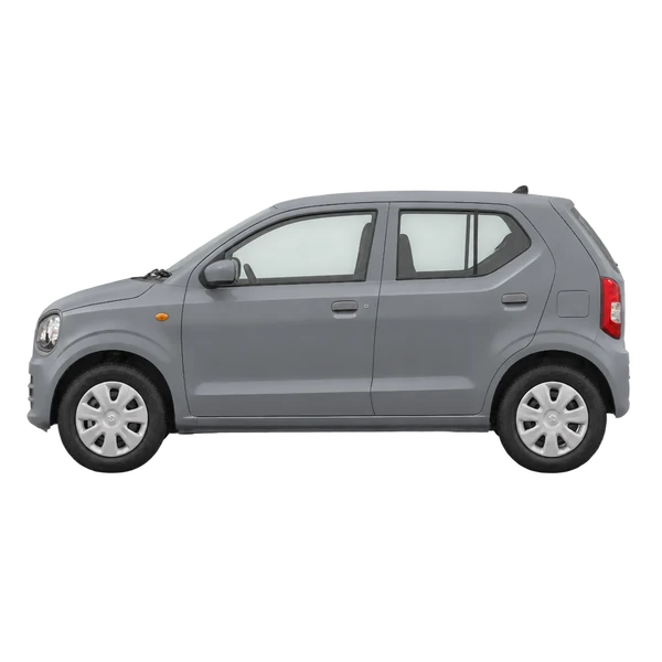 Suzuki Alto 2018 gris, vue côté (vers la gauche)