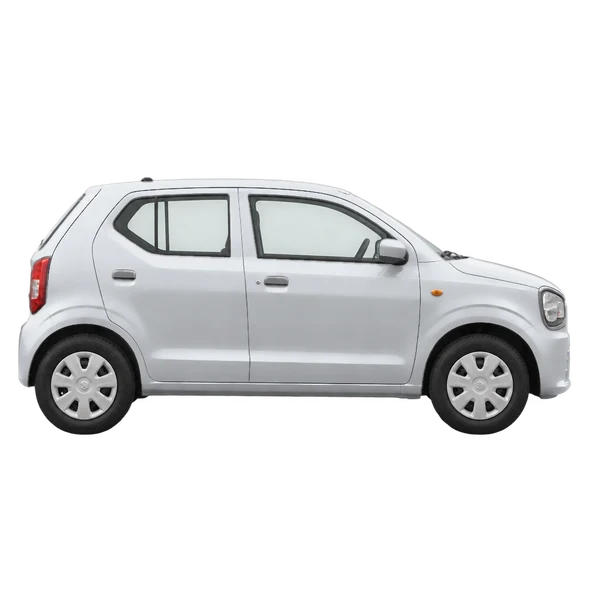 Suzuki Alto 2018 argent, vue profil (tourné vers la droite)