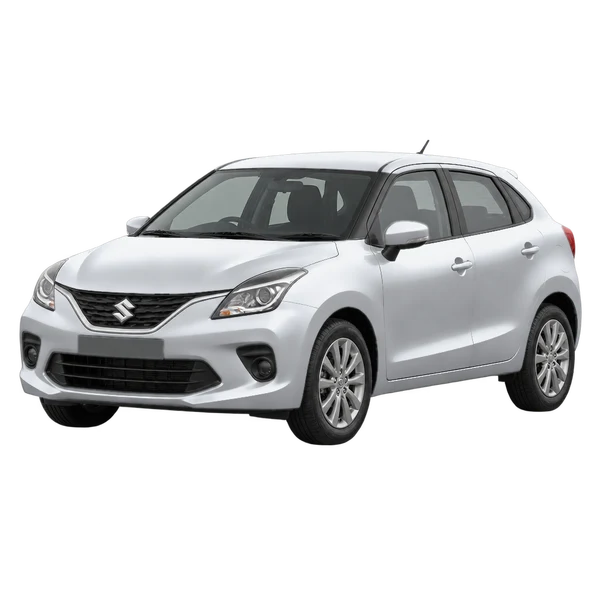 Suzuki Baleno 2020 en plateado, vista frontal tres cuartos (hacia la izquierda)