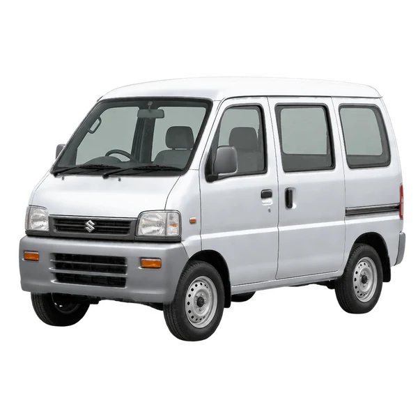 Suzuki Carry 1999 argent, vue trois-quarts avant (orienté vers la gauche)