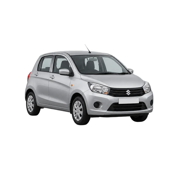 シルバーの2021 Suzuki Celerio（フロントスリークォーター(左向き)ビュー）