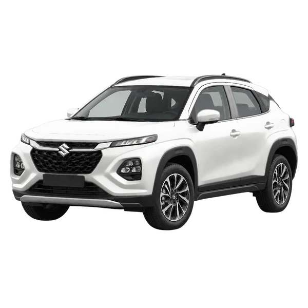 Suzuki Fronx 2025 blanc, vue trois-quarts avant (orienté vers la gauche)