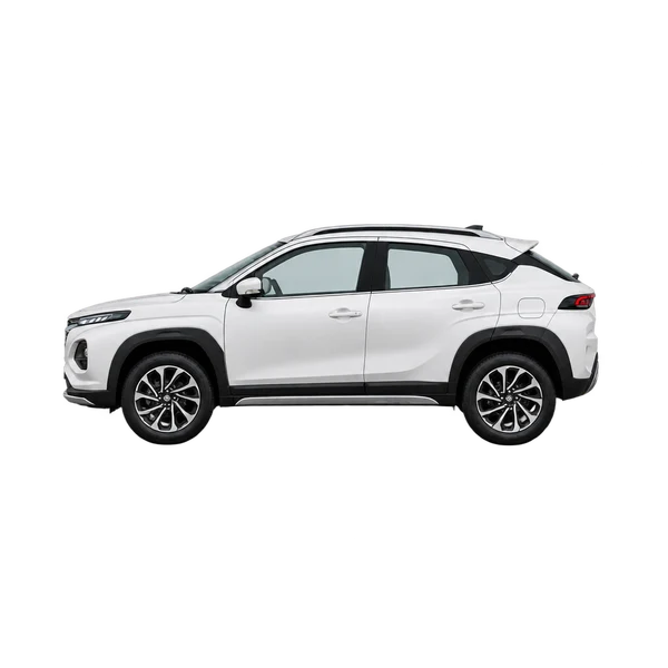 Suzuki Fronx 2025 blanc, vue côté (vers la gauche)