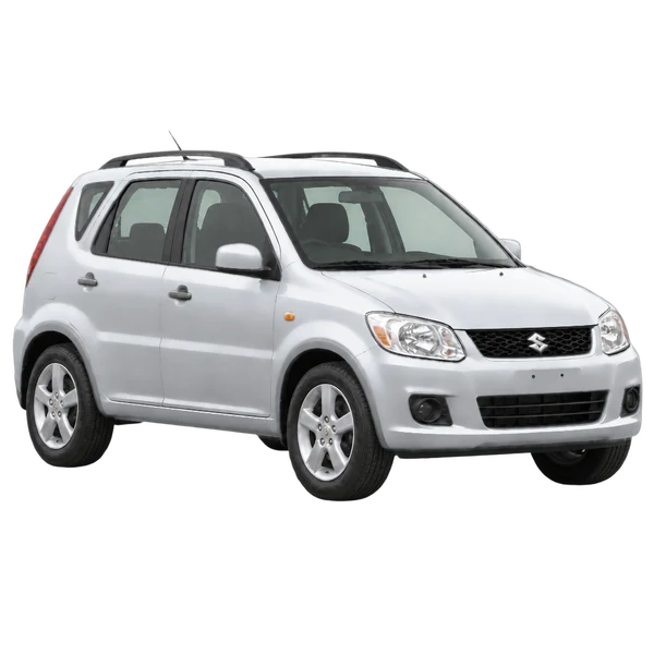 Suzuki Ignis 2007 prata, vista três quartos dianteiro (voltado para a direita)