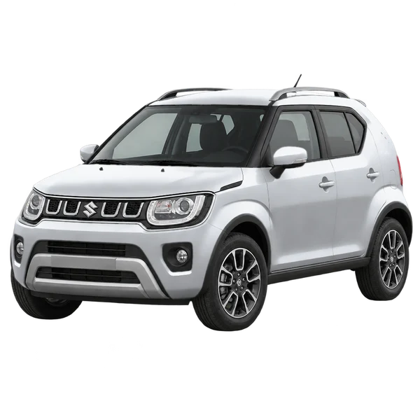 Suzuki Ignis 2022 prata, vista dianteira em três quartos (voltada para a esquerda)