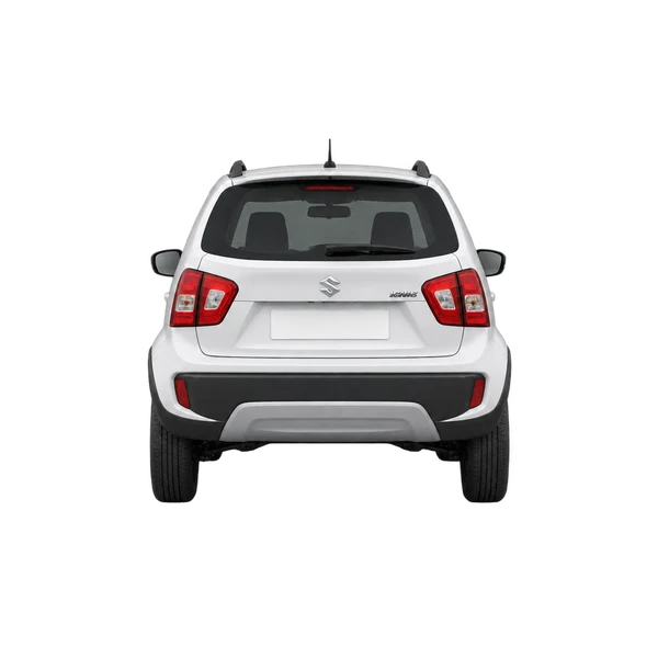 Suzuki Ignis 2025 باللون أبيض، منظر من الخلف