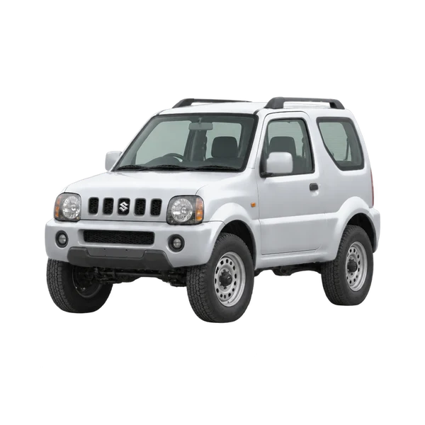 Suzuki Jimny 2001 argent, vue trois-quarts avant (orienté vers la gauche)