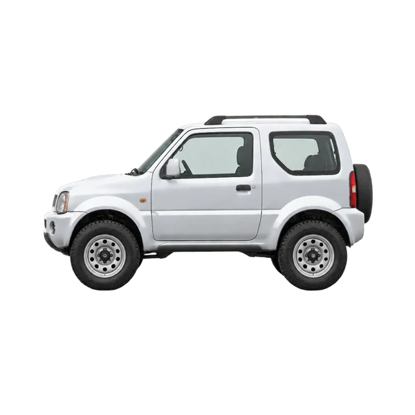 Suzuki Jimny 2001 argent, vue côté (vers la gauche)