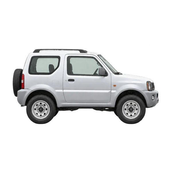 Suzuki Jimny 2005 argent, vue profil (tourné vers la droite)