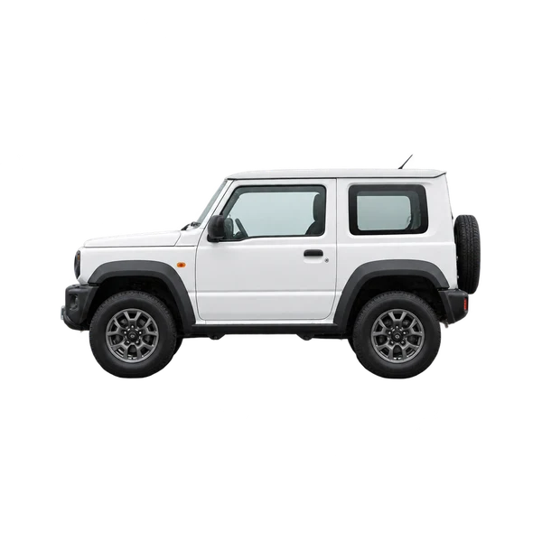 Suzuki Jimny 2019 blanc, vue côté (vers la gauche)