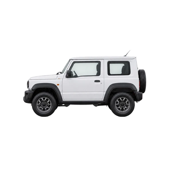 Suzuki Jimny 2025 blanc, vue côté (vers la gauche)