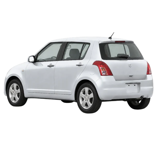 silver 2005 Suzuki R rear three-quarter (facing left) view