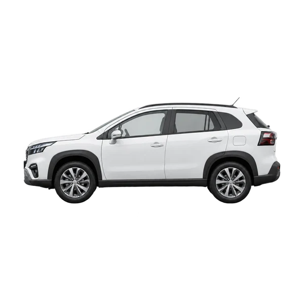 Suzuki S-Cross 2022 blanc, vue côté (vers la gauche)