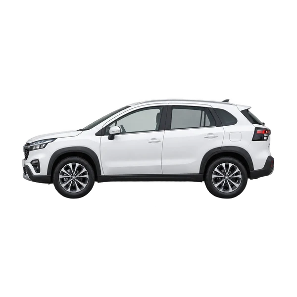 Suzuki S-Cross 2024 blanc, vue côté (vers la gauche)
