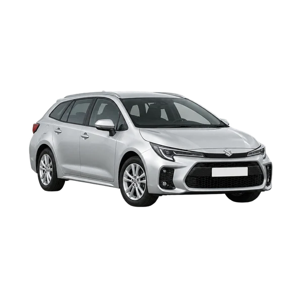Suzuki Swace 2021 argent, vue trois-quarts avant (orienté vers la gauche)