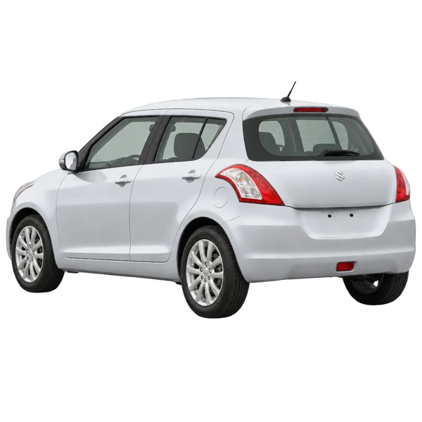 Suzuki Swift 2015 argent, vue trois-quarts arrière (orienté vers la gauche)
