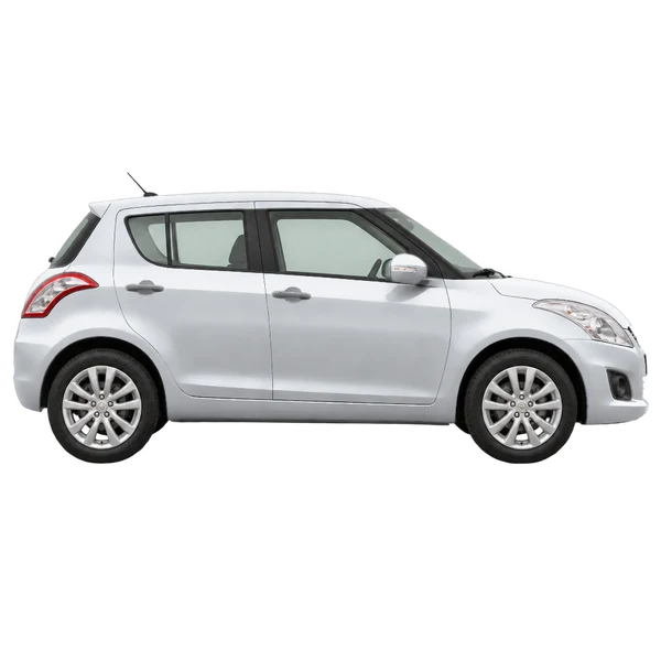 Suzuki Swift 2015 argent, vue profil (tourné vers la droite)