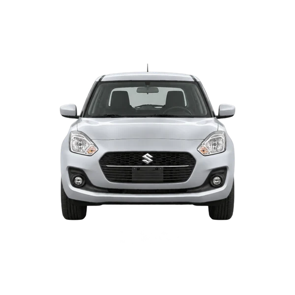 Suzuki Swift 2018 باللون فضي، منظر أمامي