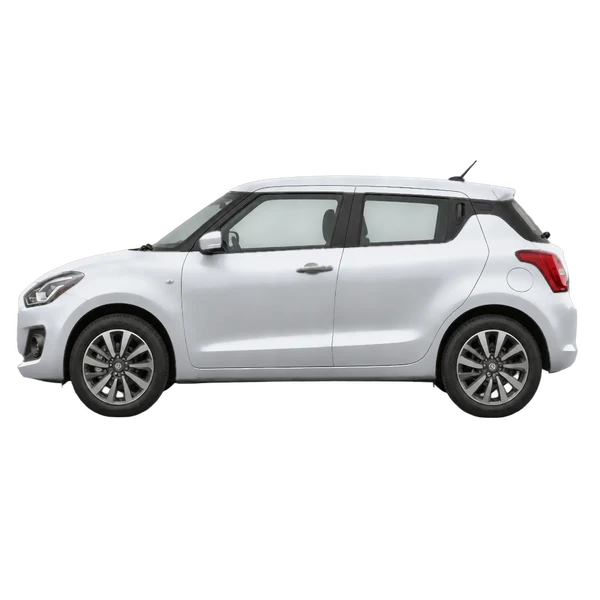Suzuki Swift 2019 prata, vista lateral (voltada para a esquerda)