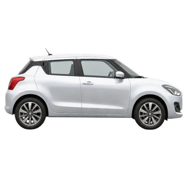 2019 Suzuki Swift in Silber, Ansicht: Seite (nach rechts gewandt)