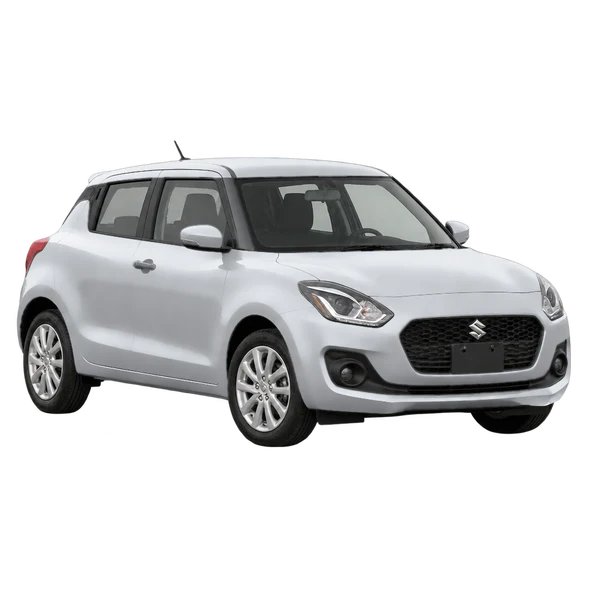 シルバーの2020 Suzuki Swift(フロントスリークォーター(左向き)ビュー)