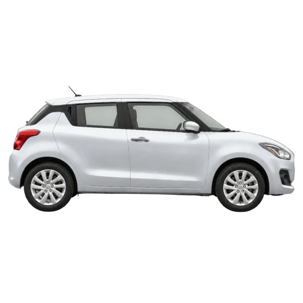 シルバーの2020 Suzuki Swift(側面(右向き)ビュー)