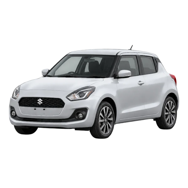 シルバーの2022 Suzuki Swift(フロントスリークォーター(左向き)ビュー)